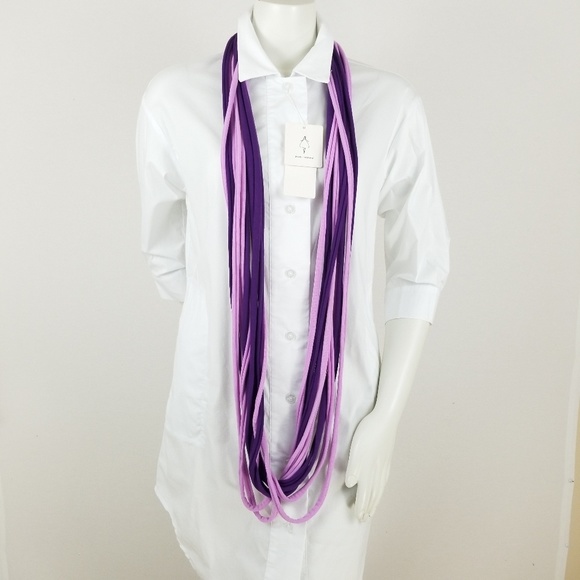 INFINITY Scarf Purple two tone raw edges Y2K - Picture 2 of 2